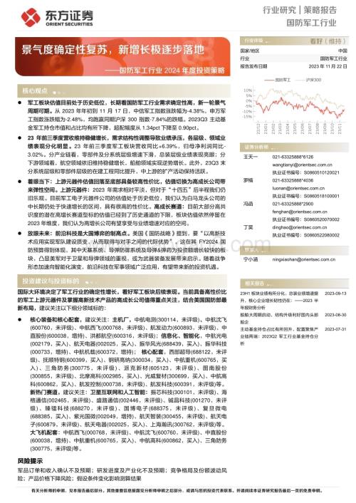 20231122_东方证券_国防军工行业2024年度投资策略景气度确定性复苏新增长极逐步落地_60页.pdf