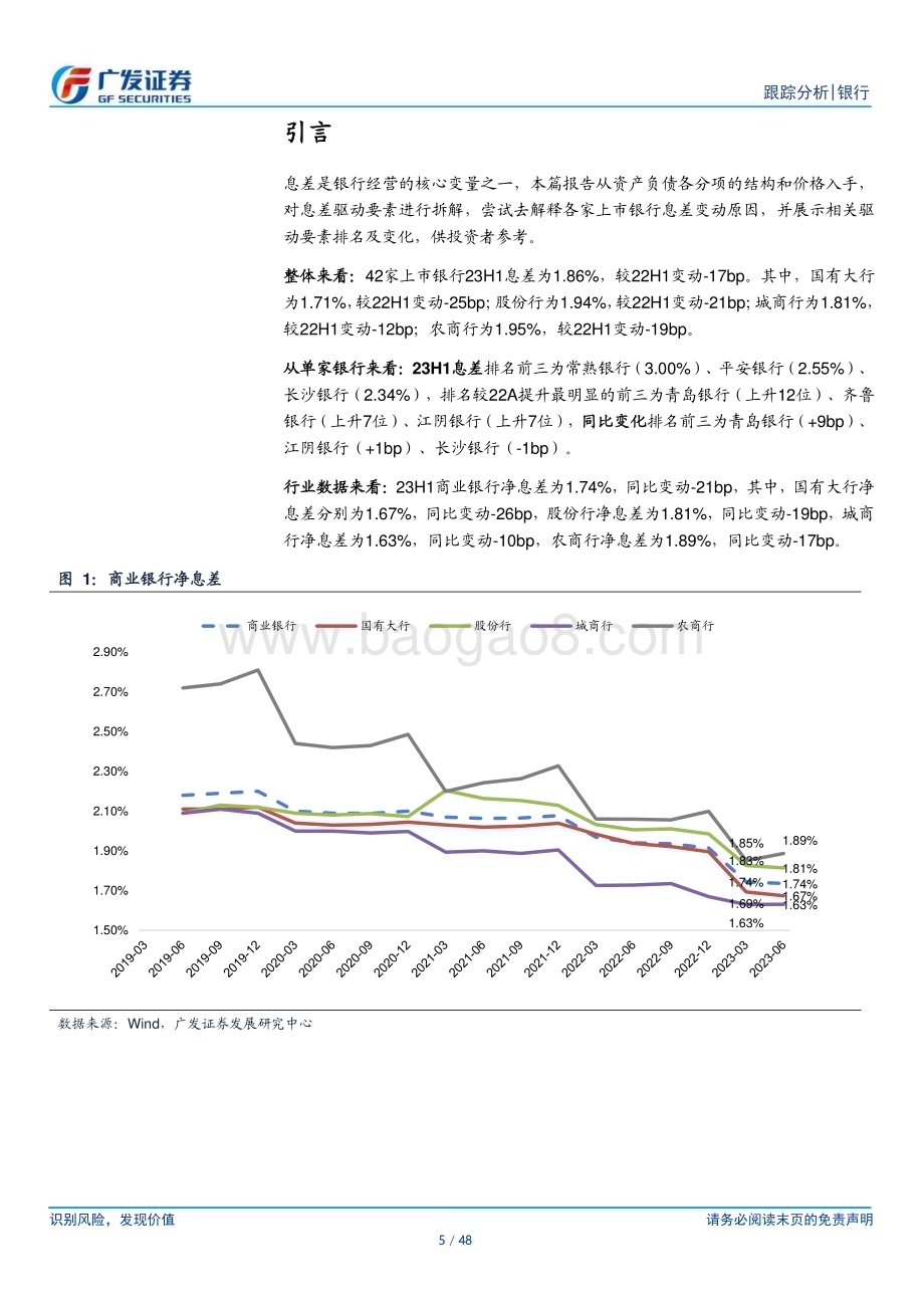 20230907_广发证券_银行行业证券研究报告上市银行息差排名及变化分析_48页.pdf_第5页