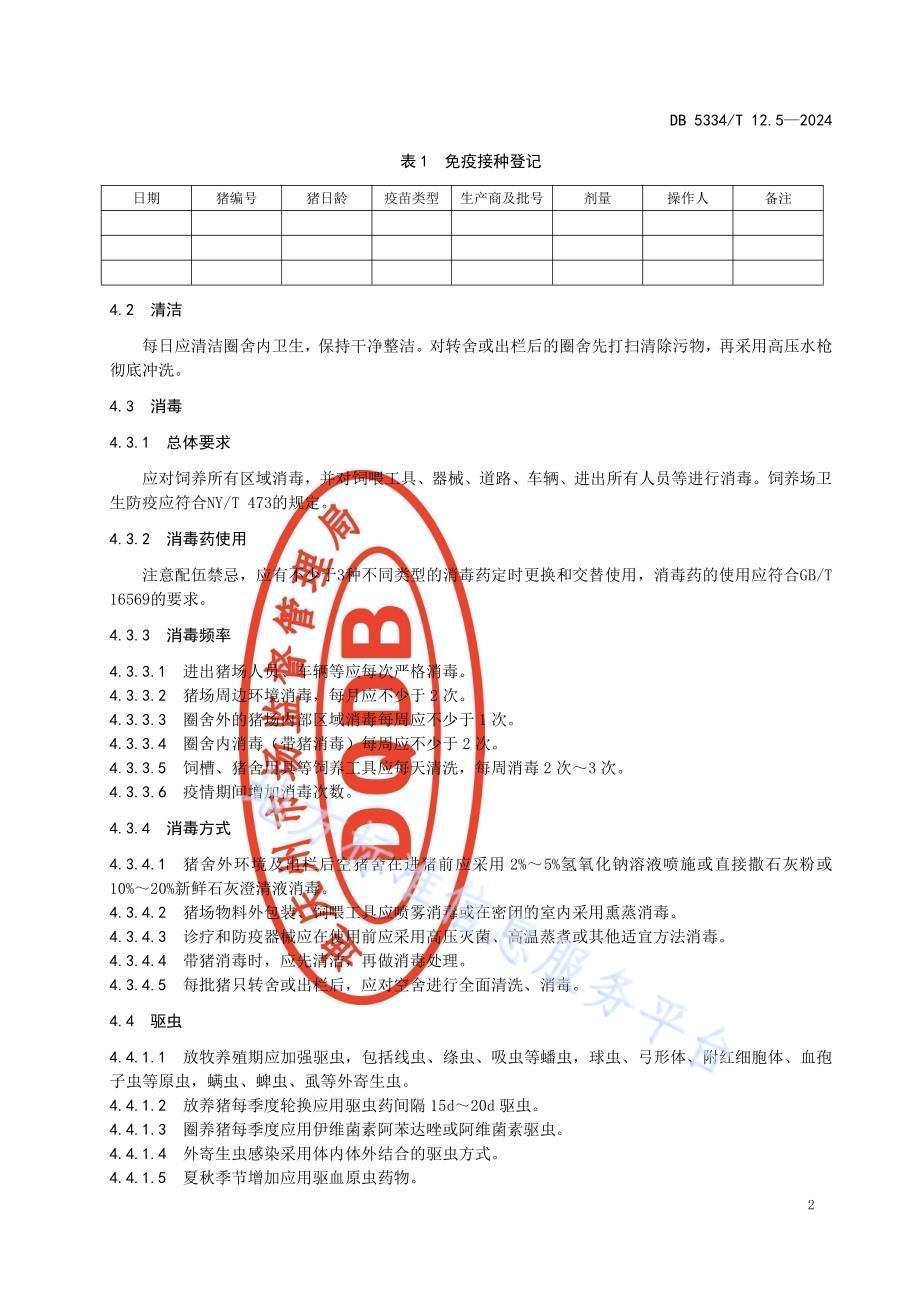 《地理标志证明商标 香格里拉藏香猪》的第5部分疾病防治DB5334／ T 12.5-2024.pdf_第4页