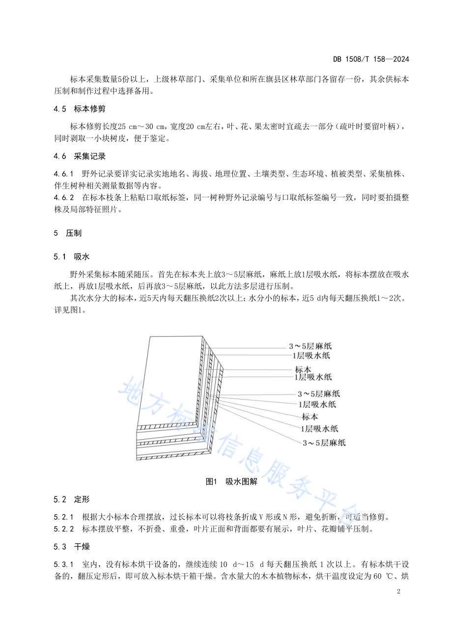 木本植物腊叶标本采集制作技术规程DB 1508／T 158—2024.pdf_第5页