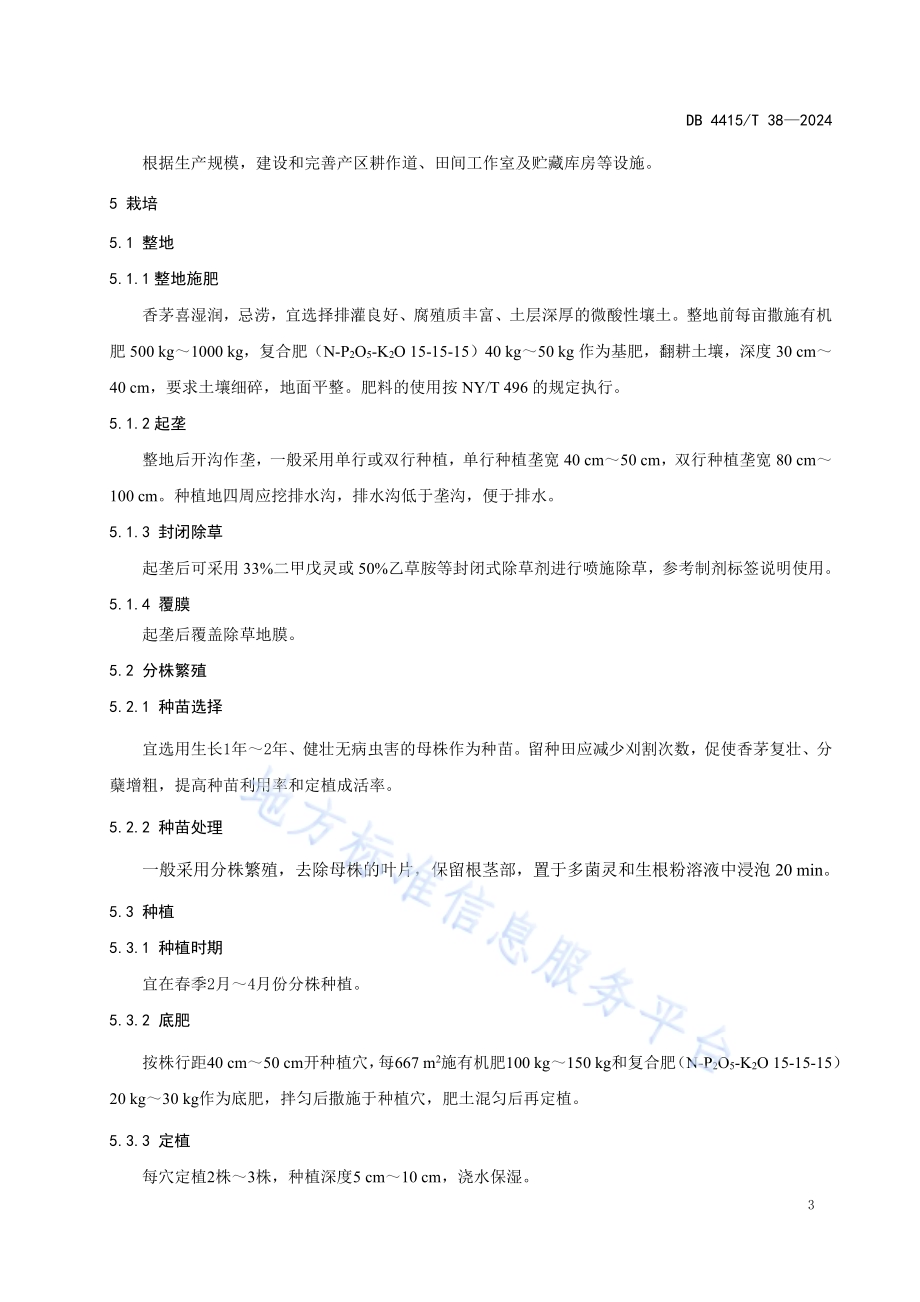 香茅种植技术规程DB4415／T 38-2024.pdf_第4页