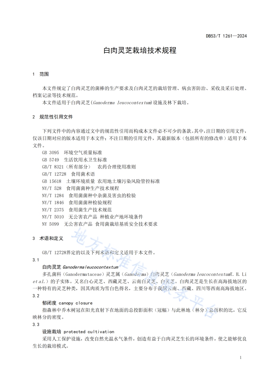 白肉灵芝栽培技术规程DB53／T 1261-2024.pdf_第5页