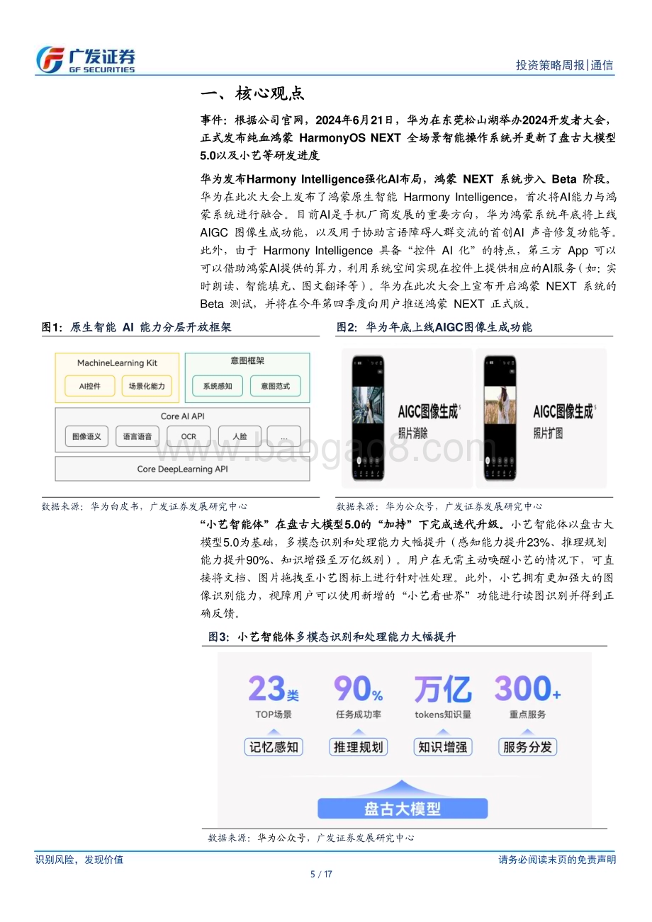 20240624_广发证券_通信行业华为开发者大会回顾： 持续强化AI布局推理需求有望迎来新增长_17页.pdf_第5页