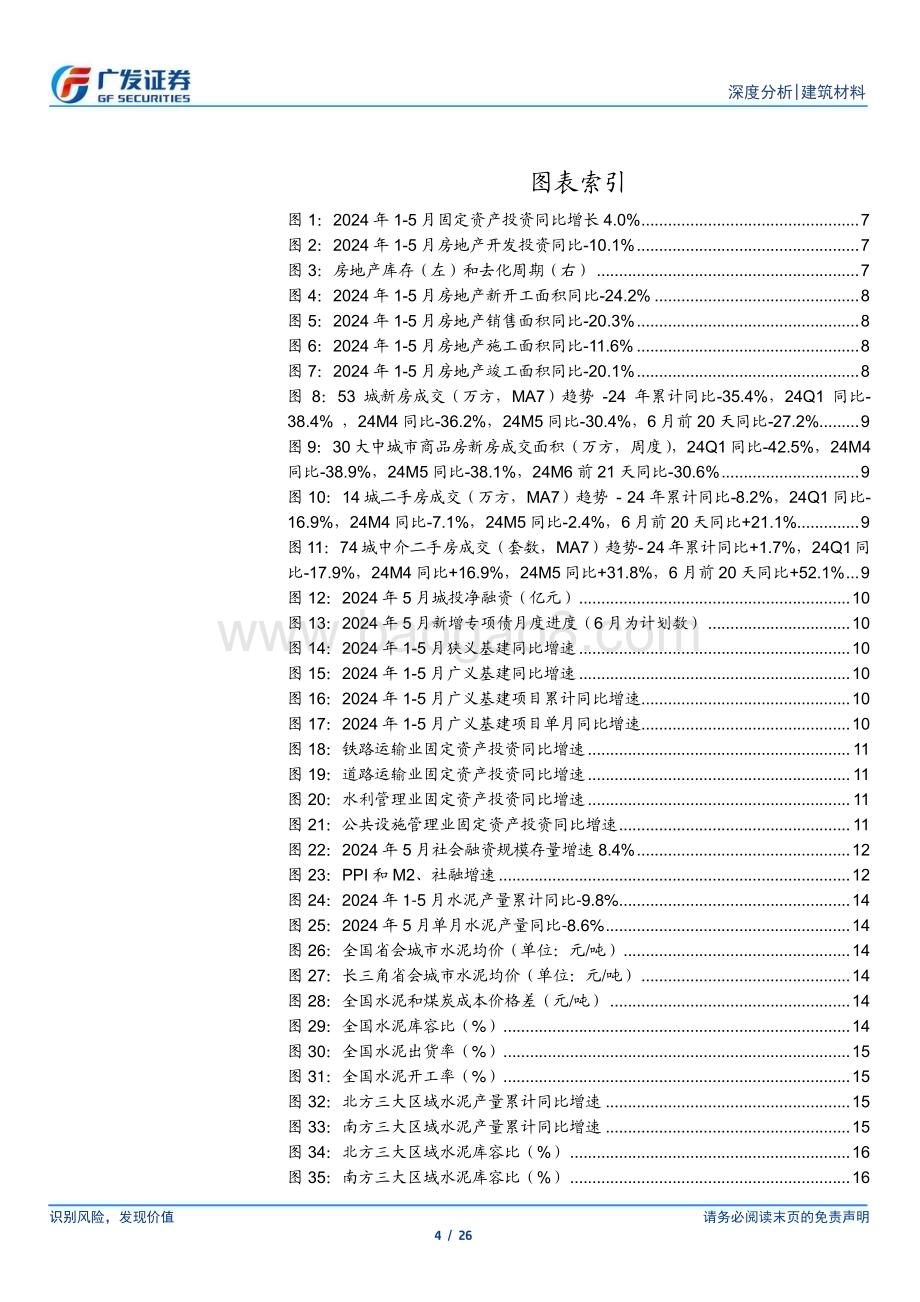 20240624_广发证券_建筑材料行业：地产政策密集发布专项债发行提速等待政策效果显现_26页.pdf_第4页