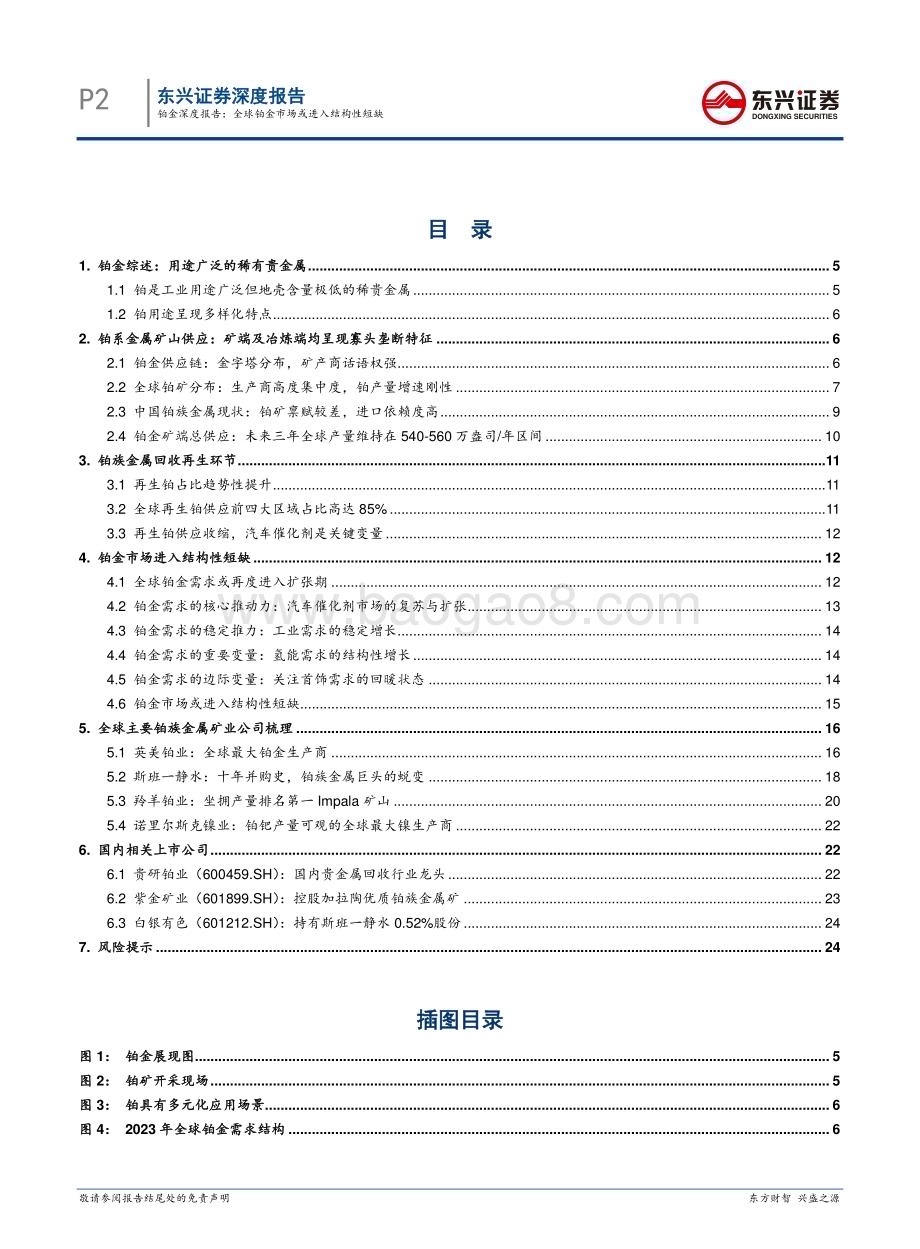 20240626_东兴证券_有色金属行业铂金深度报告：全球铂金市场或进入结构性短缺_26页.pdf_第2页