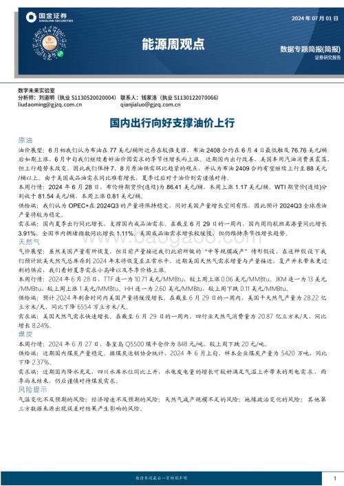20240701_国金证券_能源行业数据专题简报：国内出行向好支撑油价上行_13页.pdf