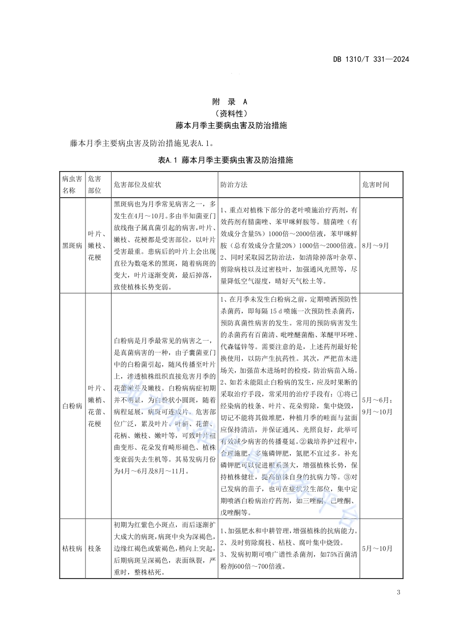 藤本月季养护技术规程DB1310／T 331-2024.pdf_第5页