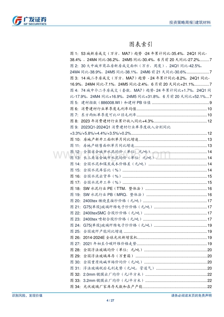 20240623_广发证券_建筑材料行业：地产增速继续低位徘徊全国水泥均价同比转正_27页.pdf_第4页