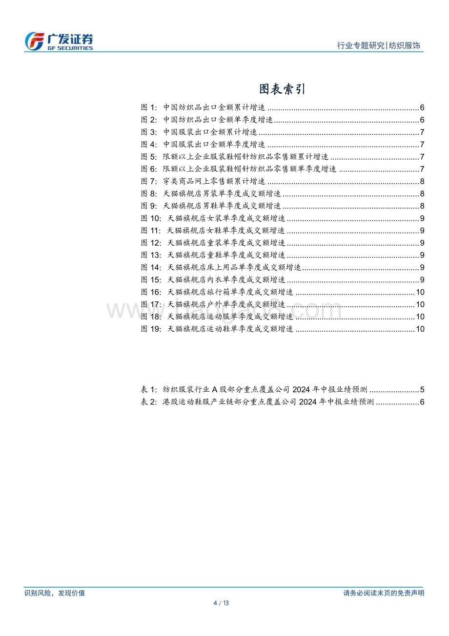 20240625_广发证券_纺织服饰行业2024年中报业绩前瞻：纺织制造景气度较高服装家纺表现中规中矩_13页.pdf_第4页