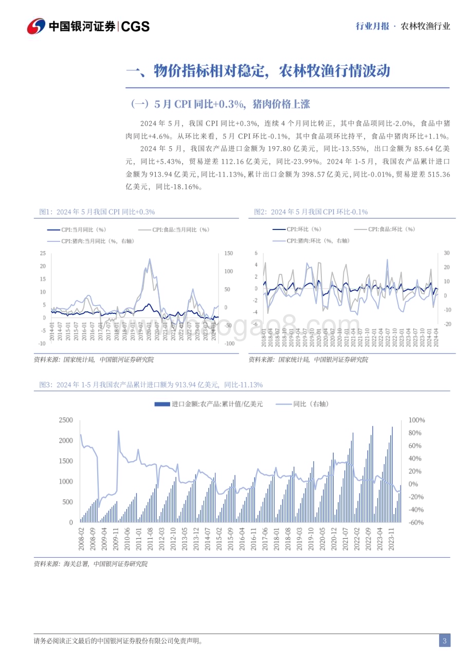 20240624_银河证券_农林牧渔行业6月行业动态报告：6月猪价涨幅显著养殖链关注度提升_23页.pdf_第3页