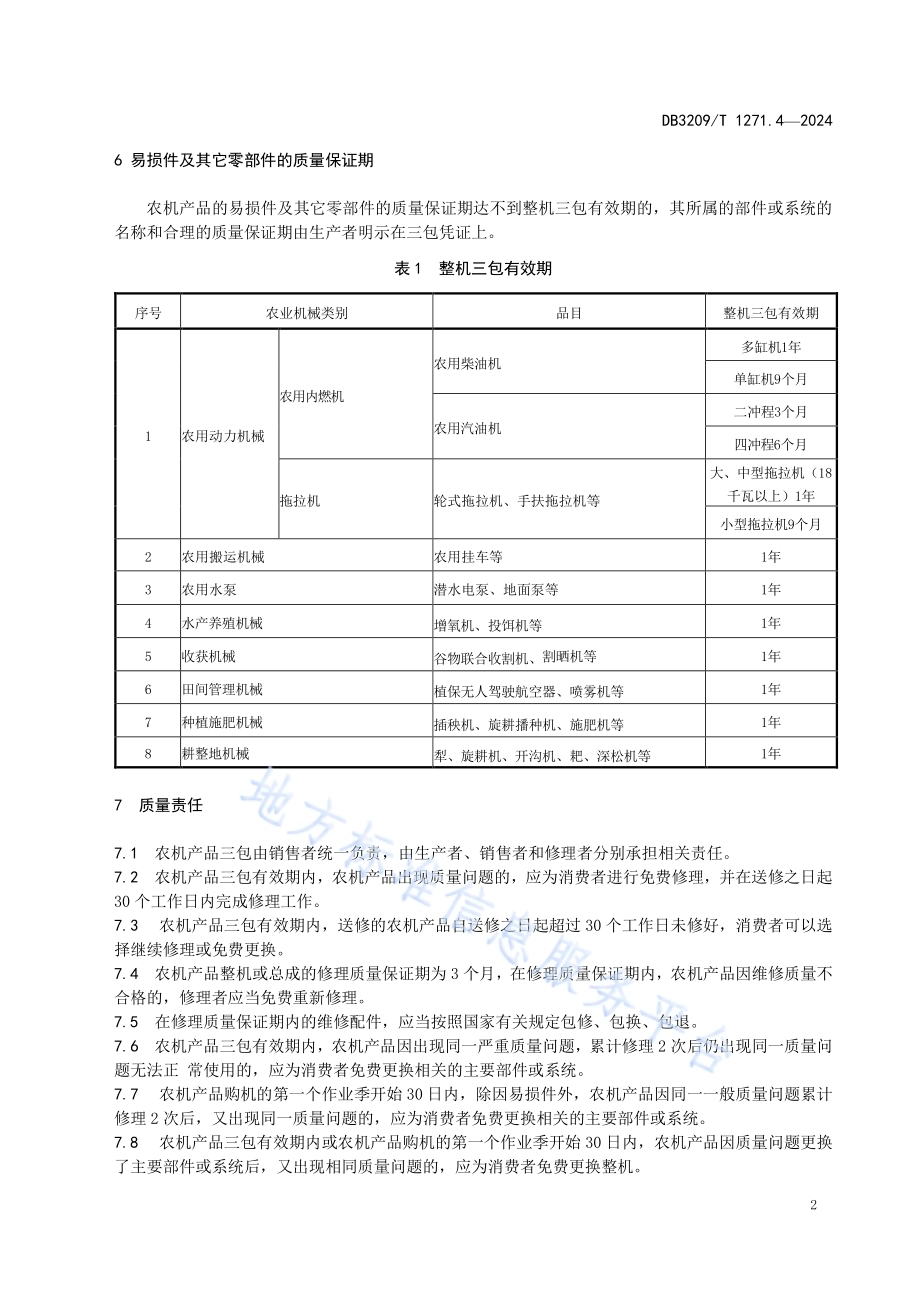 农业机械售后服务规范 第4部分：质量保证DB3209／T 1271.4-2024.pdf_第4页
