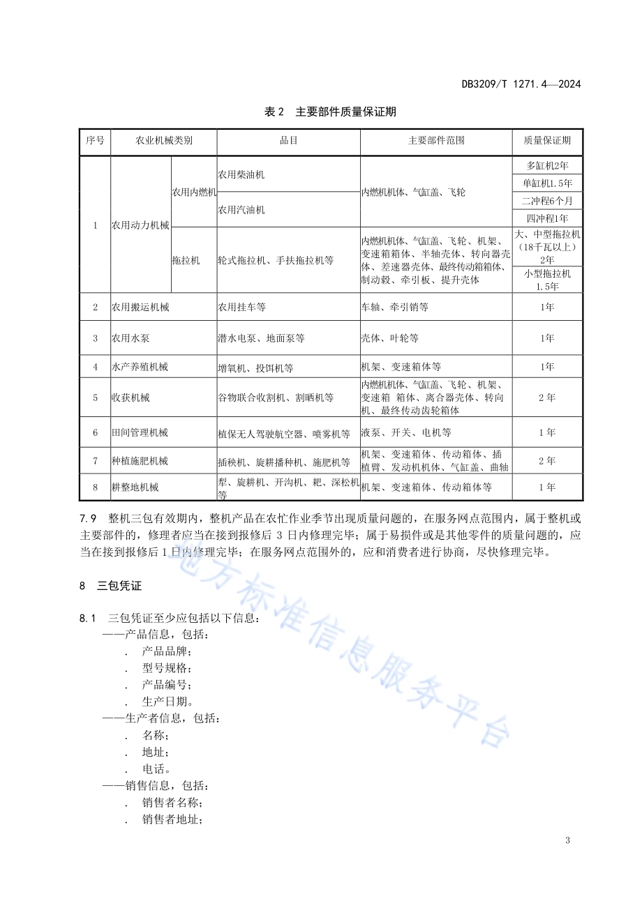 农业机械售后服务规范 第4部分：质量保证DB3209／T 1271.4-2024.pdf_第5页