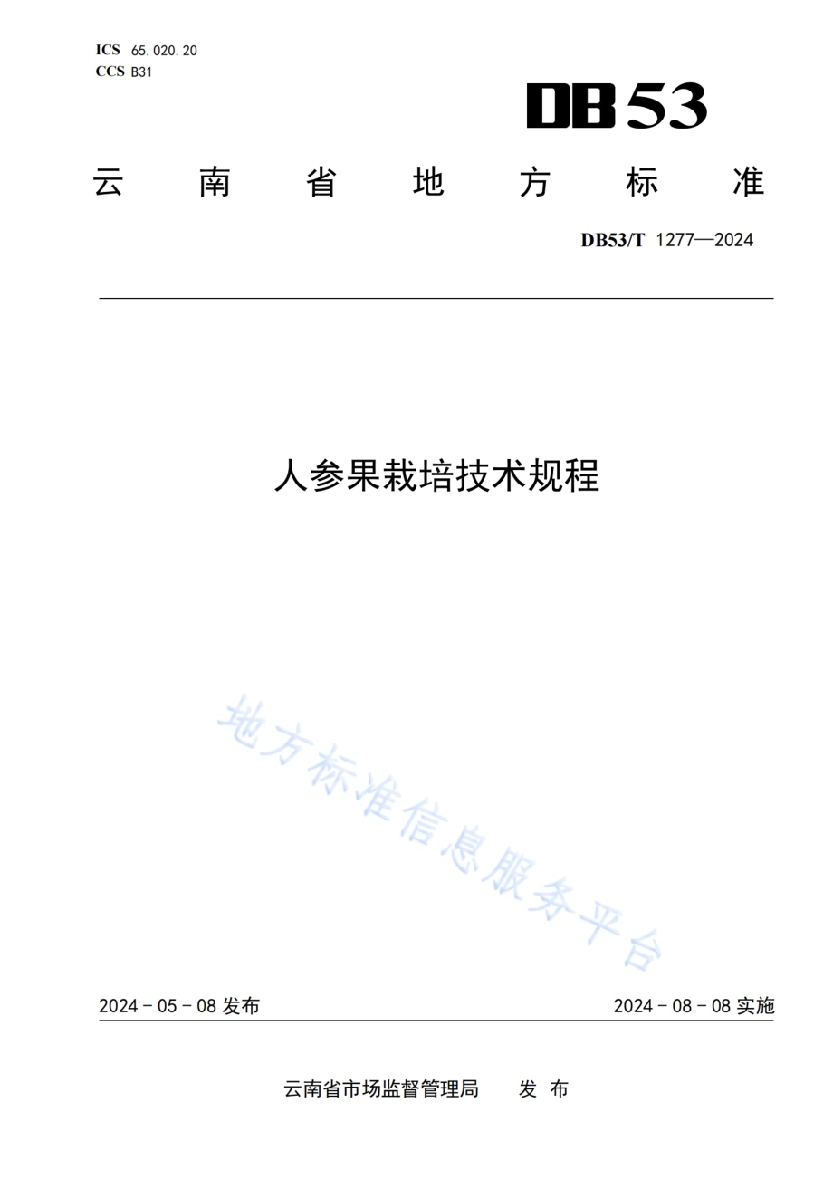 人参果栽培技术规程DB53／T 1277-2024.pdf_第1页