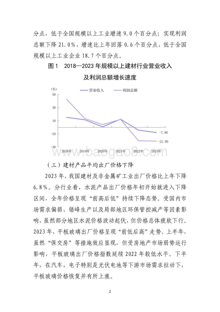 20240731_中商产业研究院_2023 年建材行业经济运行报告_9页.pdf_第2页