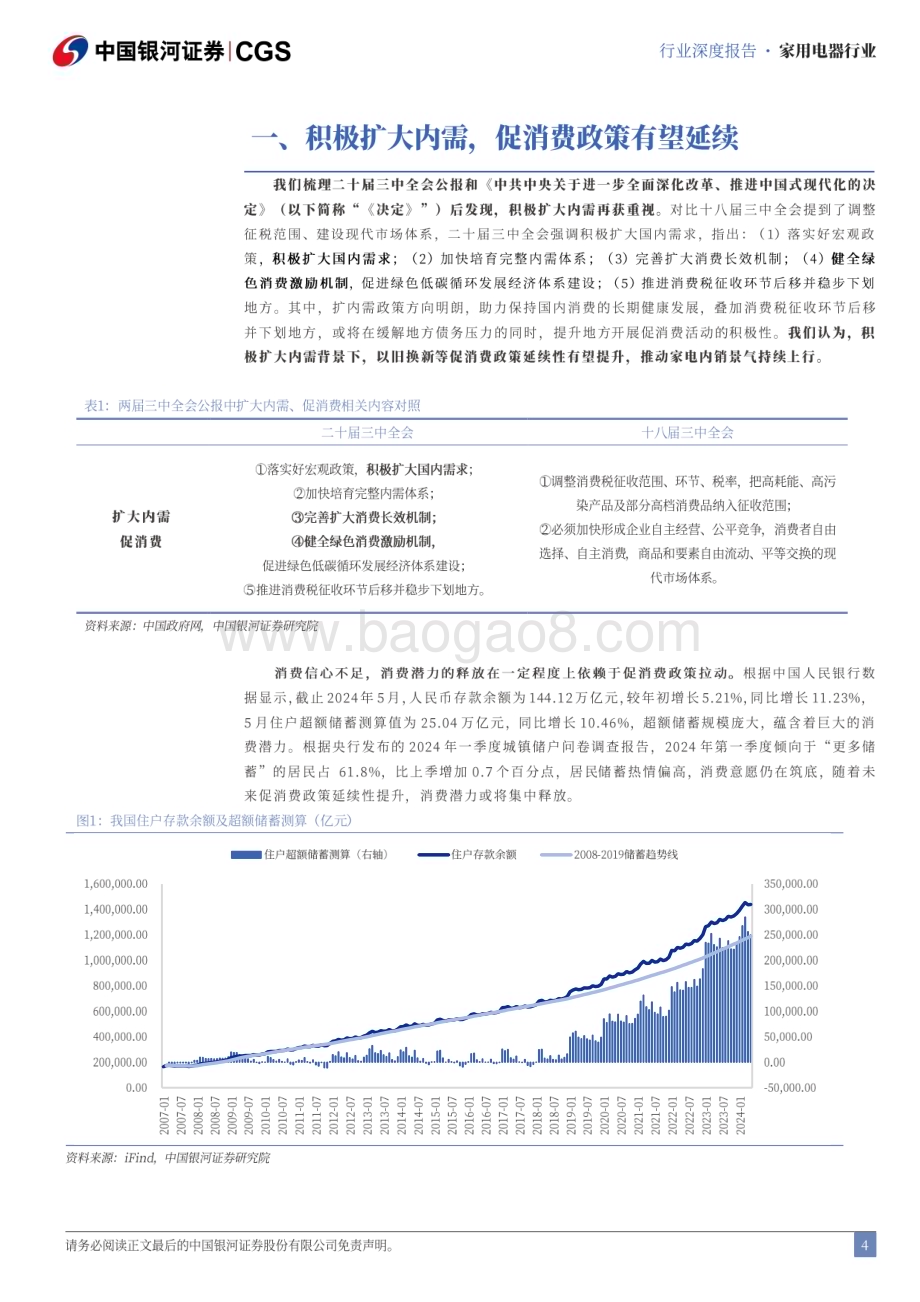 20240722_银河证券_家用电器行业二十届三中全会公报解读与行业展望：延续扩内需导向高水平开放为出海护航_20页.pdf_第4页