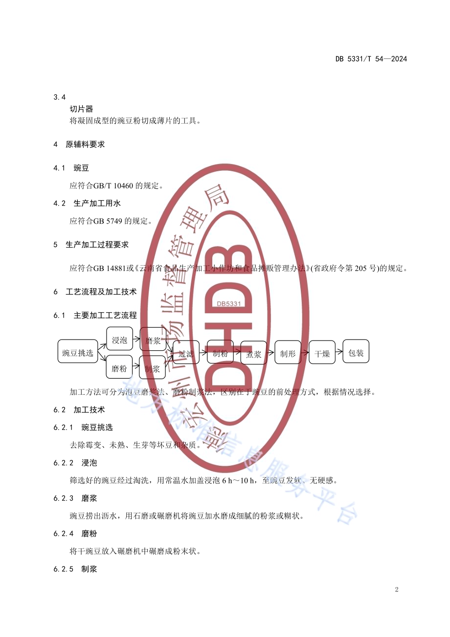 豌豆片加工技术规程DB5331／T 54-2024.pdf_第5页