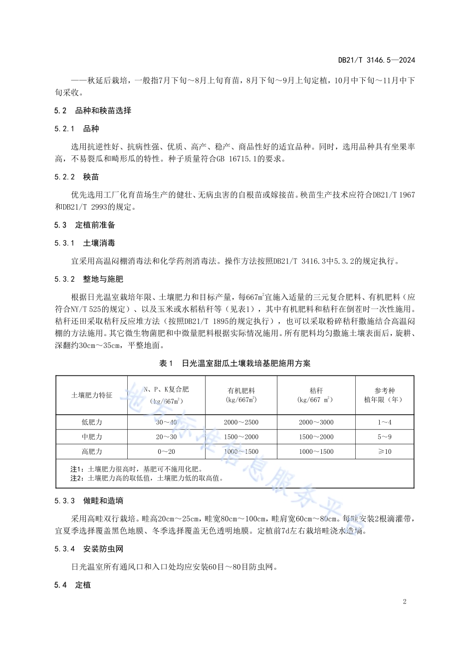 日光温室蔬菜绿色生产技术规程 第5部分：甜瓜DB21／T 3416.5-2024.pdf_第5页
