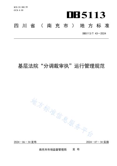 基层法院“分调裁审执”运行管理规范DB 5113／T 43-2024.pdf