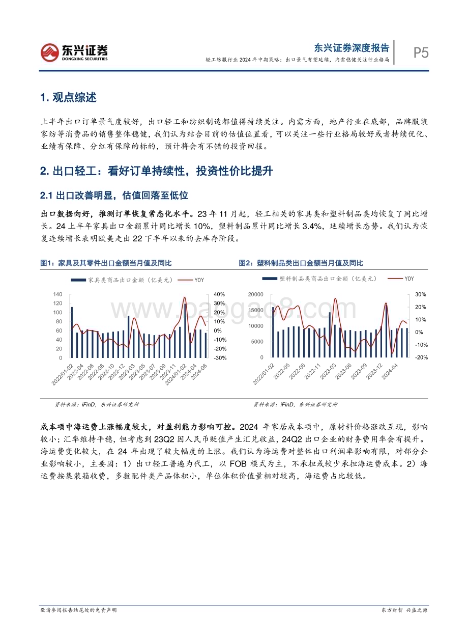 20240731_东兴证券_轻工纺服行业2024年中期策略：出口景气有望延续内需稳健关注行业格局_21页.pdf_第5页