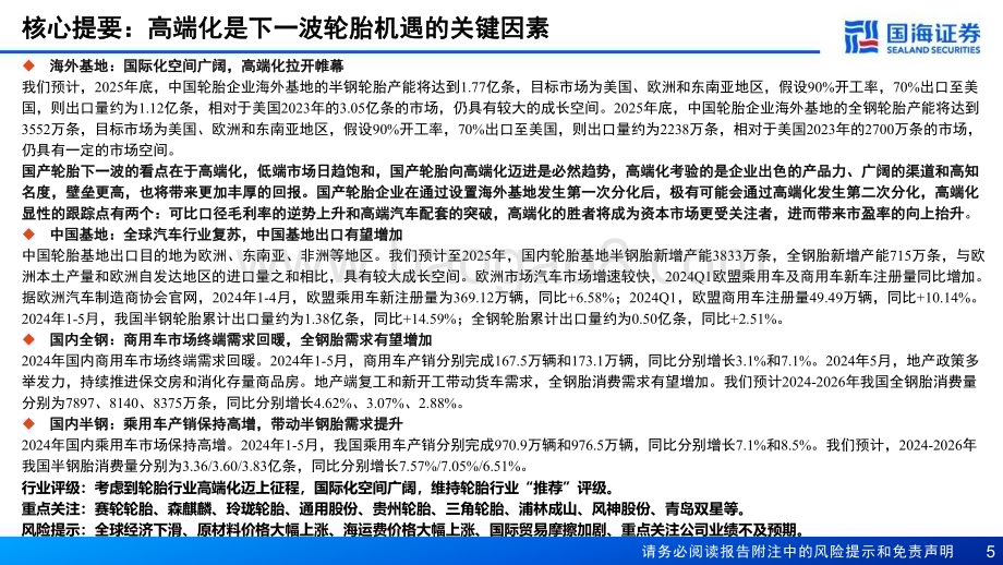 20240709_国海证券_轮胎行业：高端化迈上征程国际化空间广阔_78页.pdf_第5页