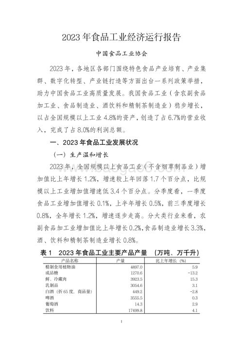 20240731_中商产业研究院_2023 年食品工业经济运行报告_7页.pdf