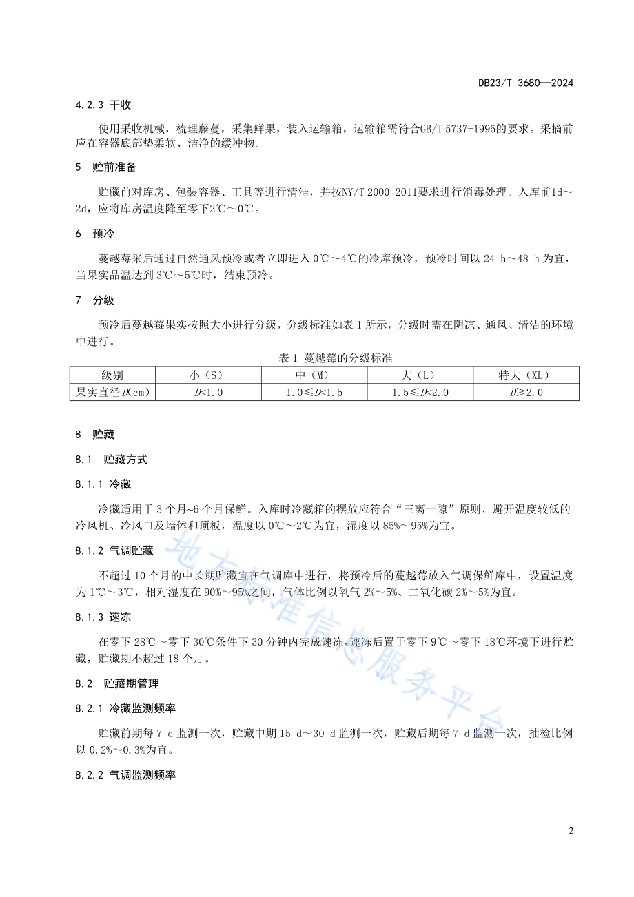 蔓越莓采收及贮藏运输技术规程DB23／T 3680—2024.pdf_第4页
