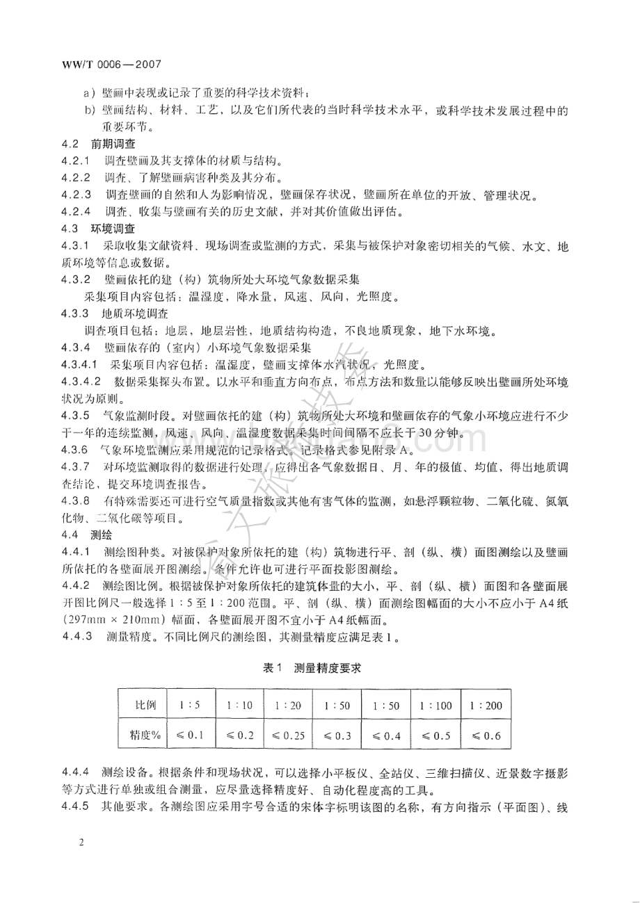 古代壁画现状调查规范 WWT 0006-2007.pdf_第5页