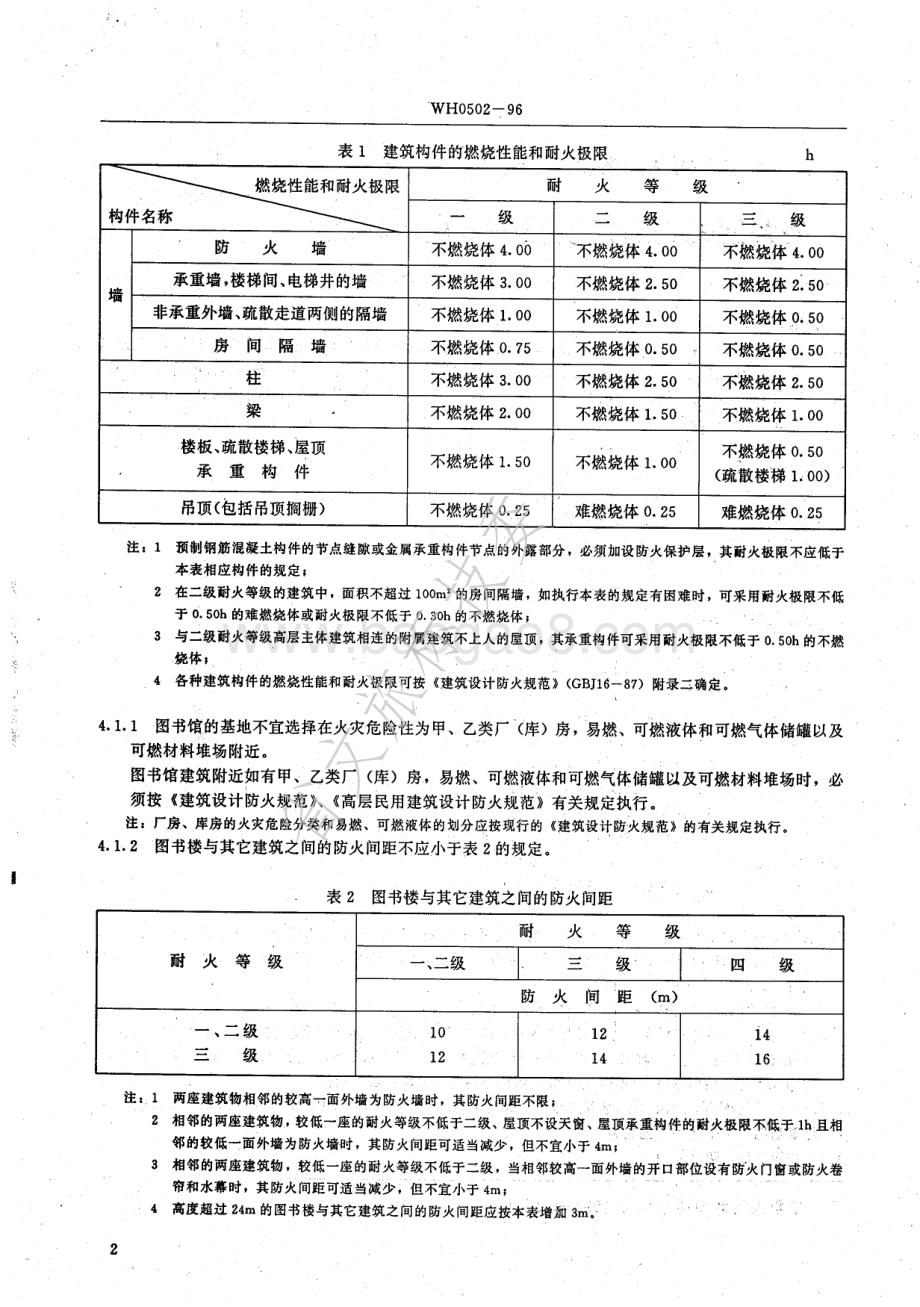 公共图书馆建筑防火安全技术标准 WH 0502-1996.pdf_第5页
