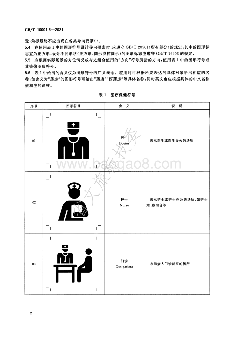 公共信息图形符号 第6部分：医疗保健符号 GBT 10001.6-2021.pdf_第4页