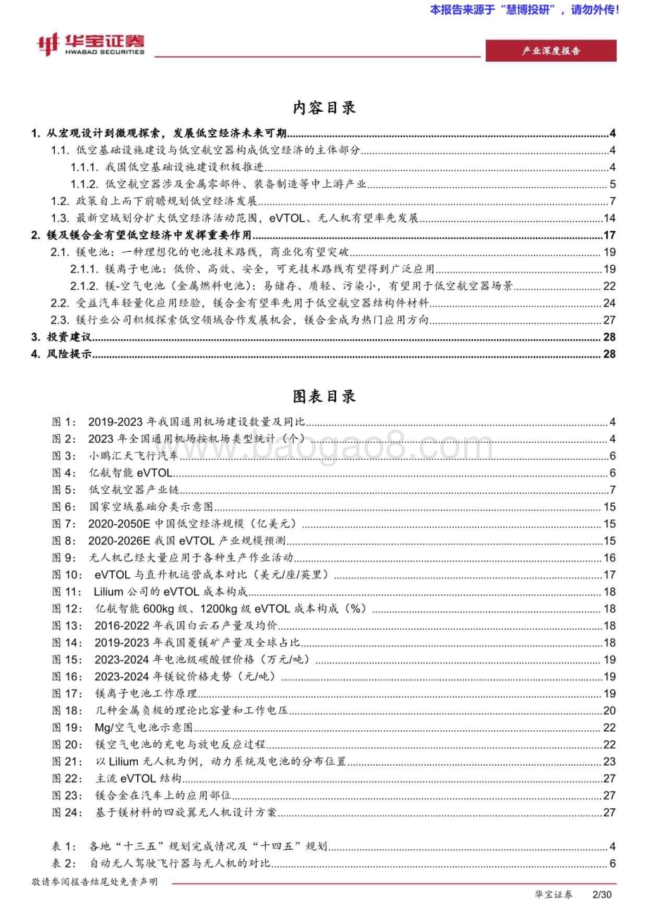 20240826_华宝证券_镁行业深度报告：低空经济建设持续推进镁材料有望打开低空商业化之路_30页.pdf_第2页