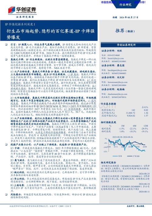 20240827_华创证券_传媒行业IP价值挖掘系列深度I：衍生品市场起势隐形的百亿赛道_33页.pdf