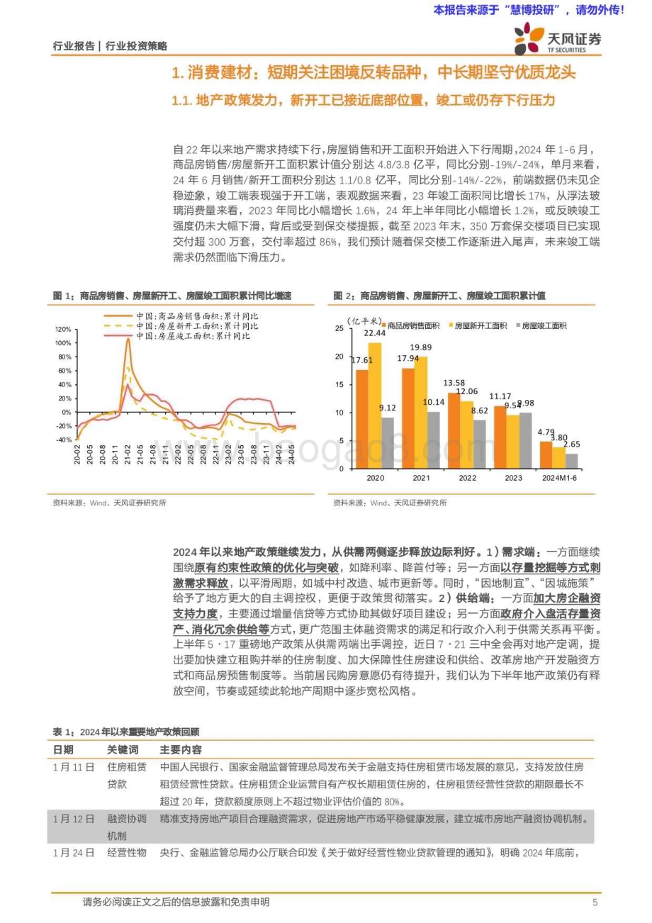 20240815_天风证券_建材行业2024年中期策略：曙光渐至静待花开_36页.pdf_第5页