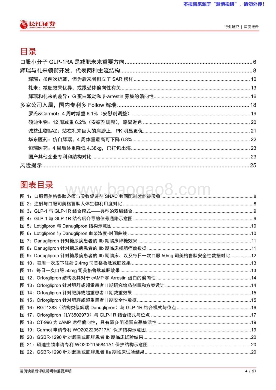 20240823_长江证券_医疗保健行业GLP_1R小分子激动剂：辉瑞与礼来领衔Follow如火如荼_27页.pdf_第4页