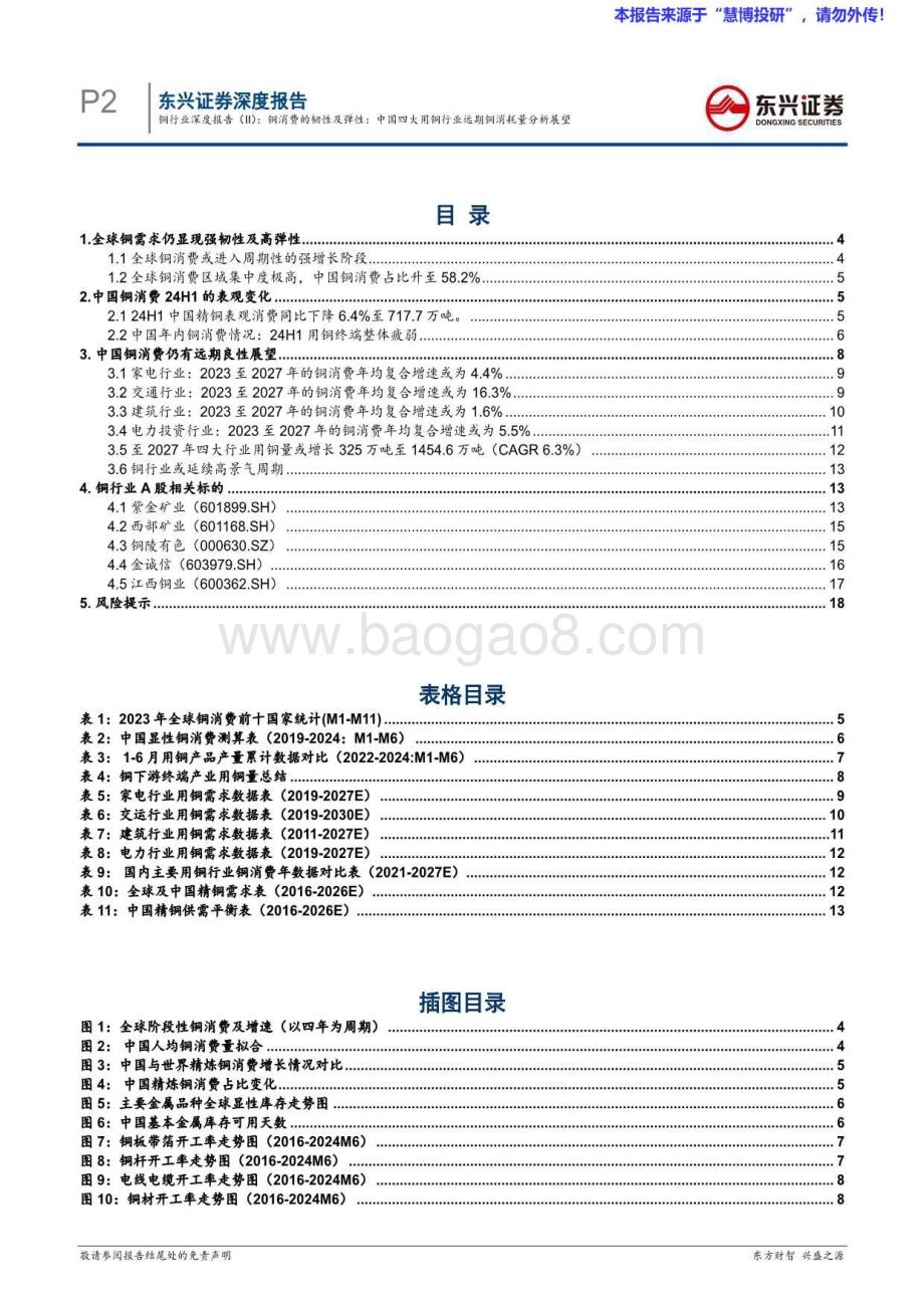 20240816_东兴证券_铜行业：铜消费的韧性及弹性中国四大用铜行业远期铜消耗量分析展望_20页.pdf_第2页