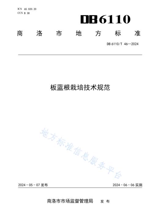 板蓝根栽培技术规范DB6110／T 46-2024.pdf