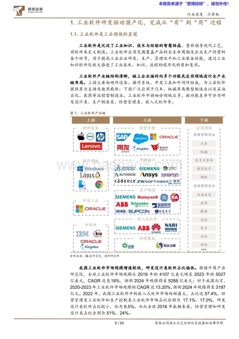 20240816_德邦证券_计算机行业深度：工业软件质变从国产化到全链路至规模化_24页.pdf_第5页