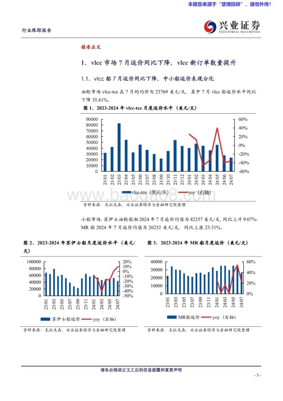 20240826_兴业证券_交通运输行业：航运7月跟踪油轮市场步入淡季vlcc运价保持韧性_11页.pdf_第3页
